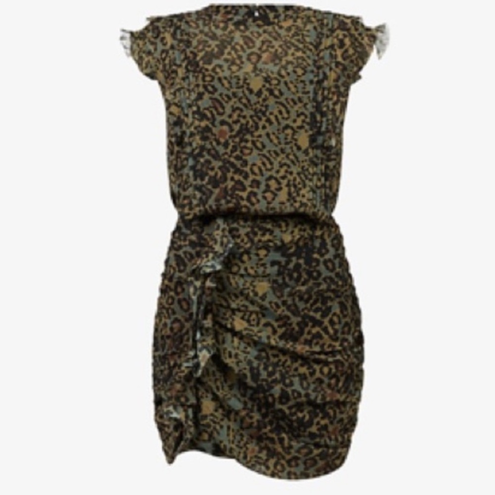 AllSaints cheetah / Leopard Print Hali Mini Dress - size 0